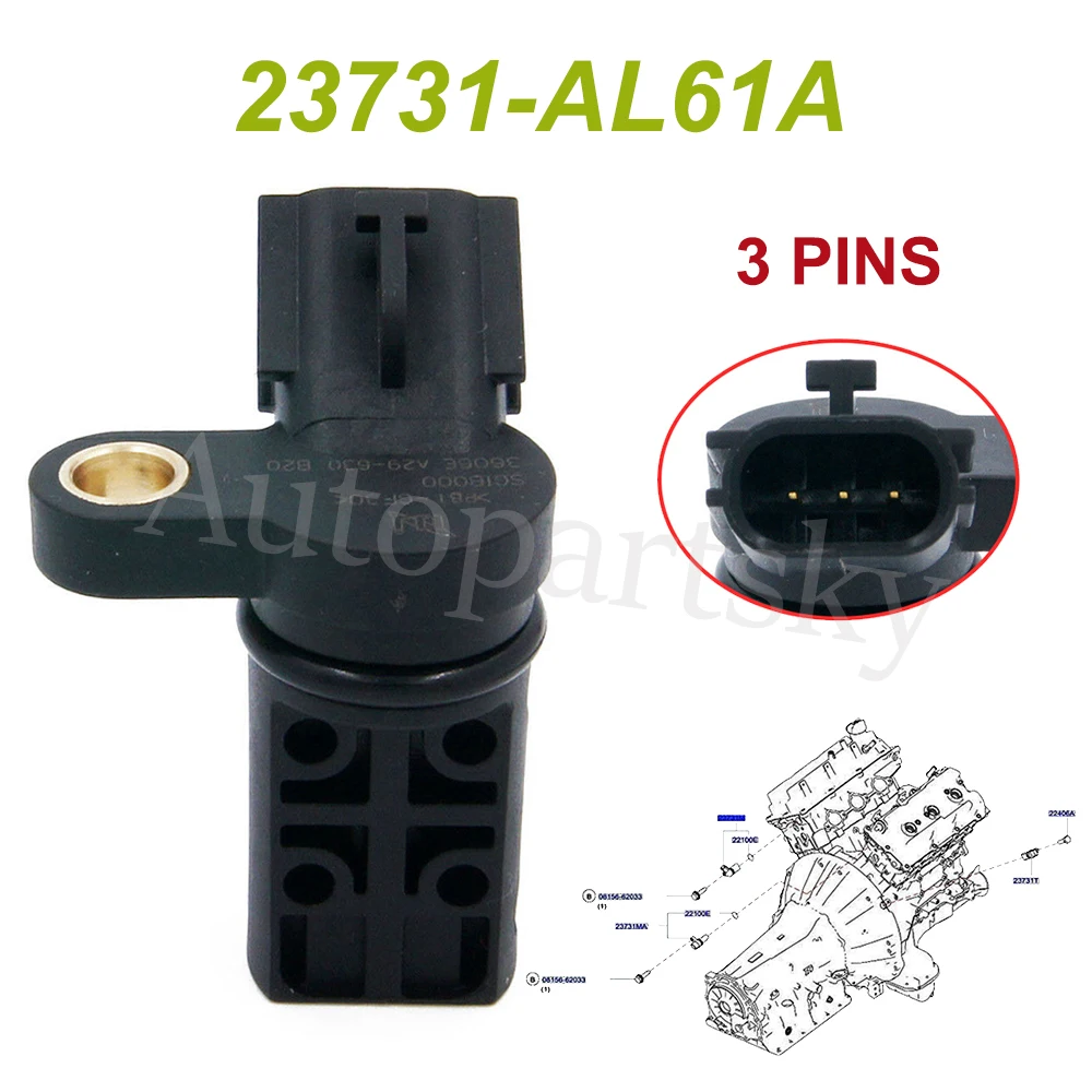 Новый Датчик положения распределительного вала 23731-AL61A A29-630 для NISSAN PRIMERA ALMERA ARMADA