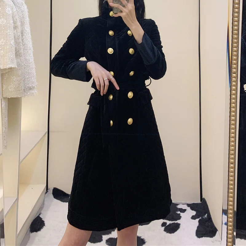 Высокое качество новейшая мода 2019 подиумный дизайнерский Тренч женское