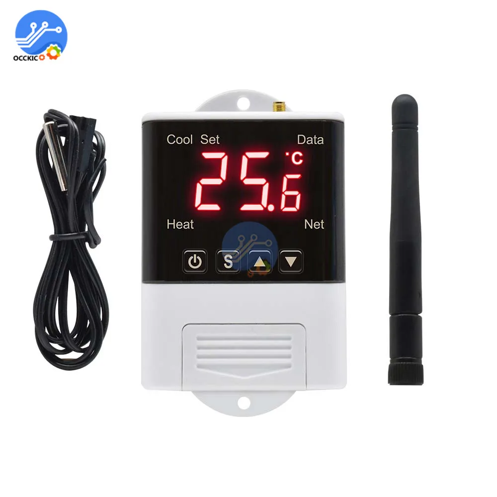Беспроводной термостат для умного дома Aquariu DS18B20 Wi Fi датчик NTC AC110 220V цифровой