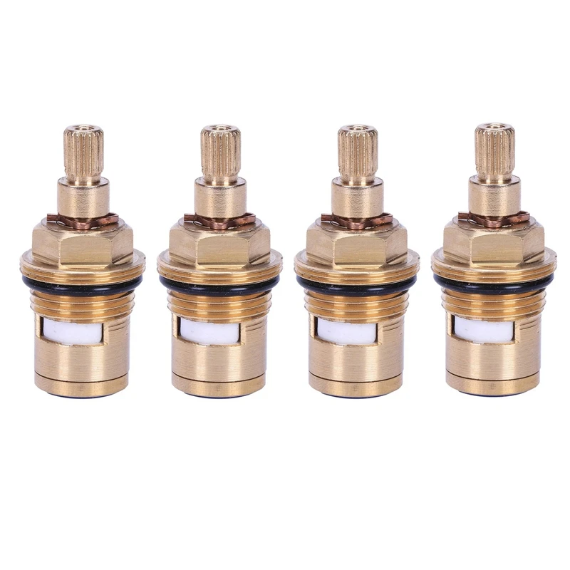 

4 Pcs Replacement Brass Ceramic Disc Tap Valve Insert Gland Cartridge Quarter Turn