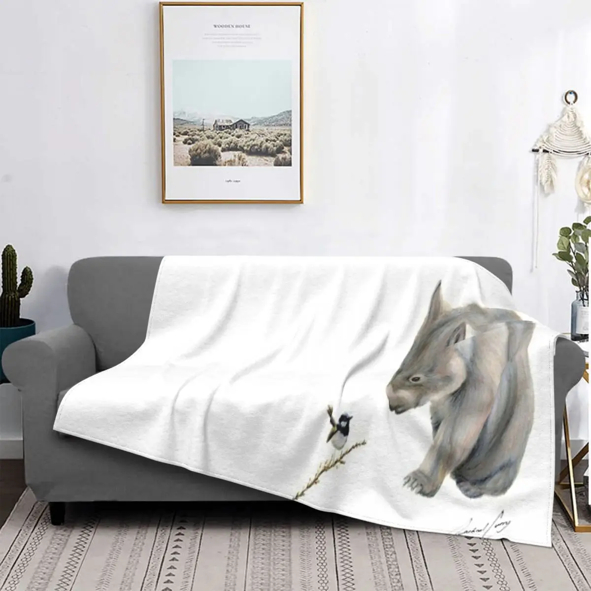 

Wombat-Manta a cuadros de lino para cama, colcha de друзья de Wren blue, sofra a cuadros, manta de пикник для малыша