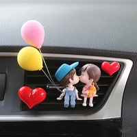 creative couple decoration car air outlet perfume clip aromatherapy air conditioning decoration car accessories cute decoration