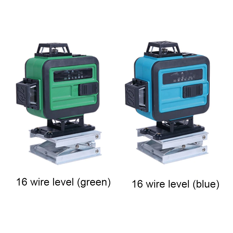 360 лазерный уровень зеленый светильник 16 линий прикрепляемый инструмент 3D