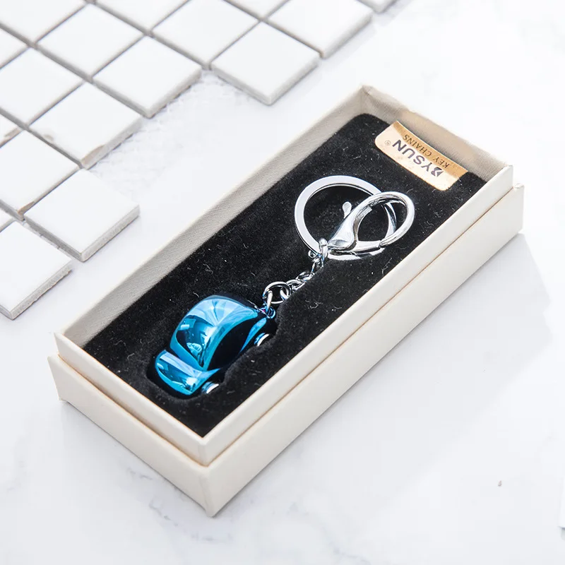 

Personalized Color Simulation Car Keychain Men's and Women's Fashion Metal Key Ring Creative Car Pendant Girls Gift Jewelry