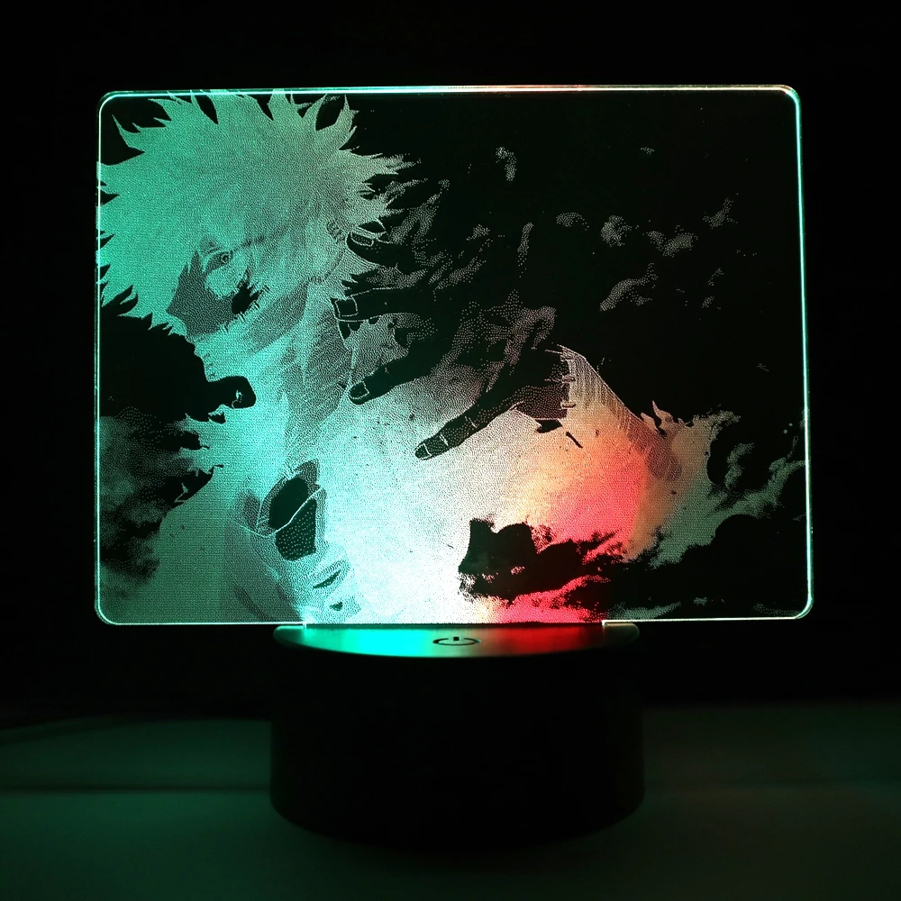 

Colorful Anime My Hero Academia Two Tone Lamp Dabi for Kid Birthday Gift Bedroom Decor Manga My Hero Academia 3d LED Light