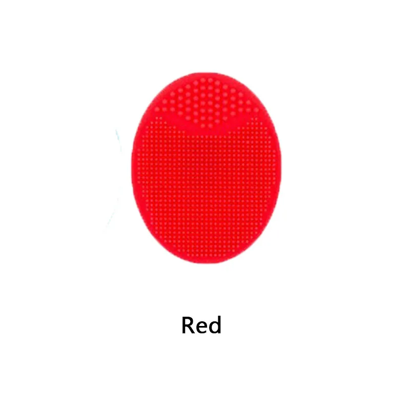 red 1pcs 3 шт. силиконовый для мойки Pad отшелушивающий для лица Blackhead, массажер для лица, уход за кожей лица, щетка для чистки Красота инструмент - Цвет: red 1pcs