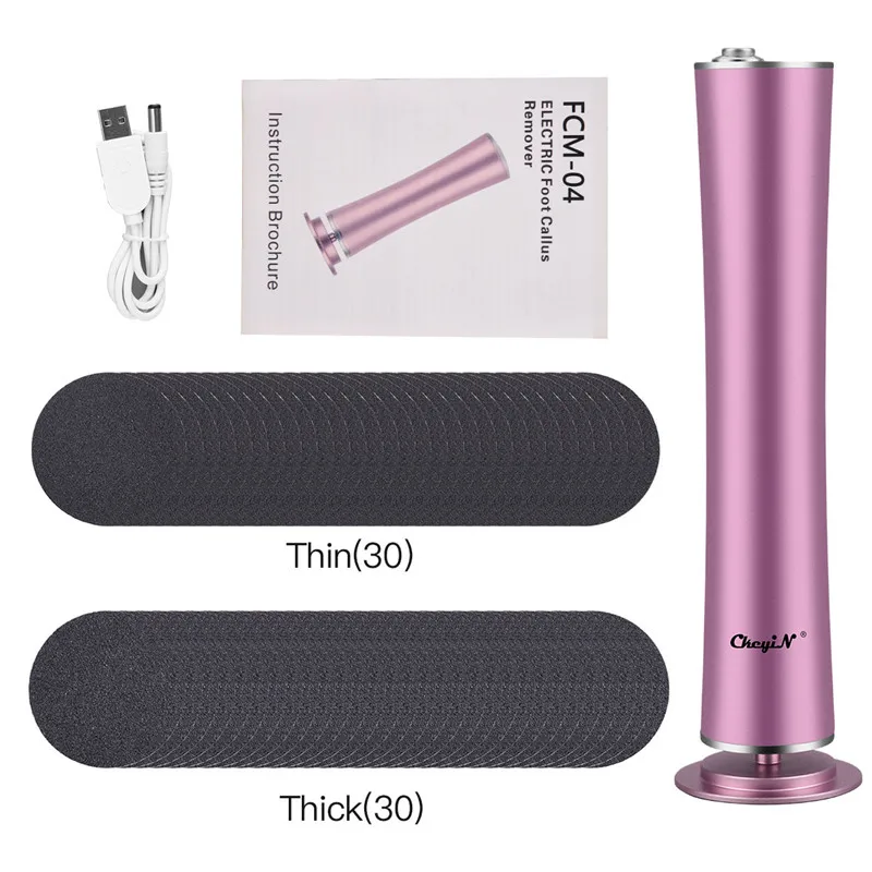 

Rechargeable Electric Pedicure Foot File Callus Remover Sawing File For Heel Dead Skin Callus Peel Removal 60Pcs Grinding Pads
