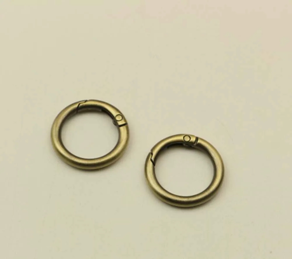 

10pcs 2.5cm inner width Spring Open Link Metal Ring for Bag Handbag Purse Sewing DIY