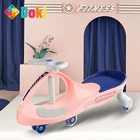 Doki игрушка для катания-голубойрозовыйзеленый новый ПП детский плазменный автомобильдетский поворотный автомобильпопулярсветильник 2021