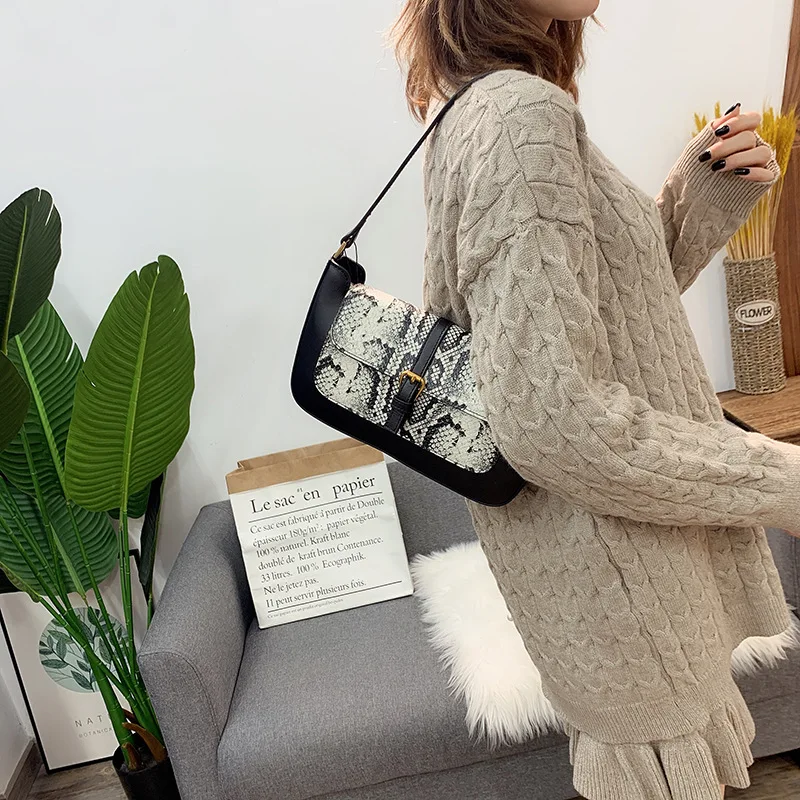 Classic fashion ladies handbag casual women Baguette bag brand style shoulder bags ALLIGATOR cowhide split leather