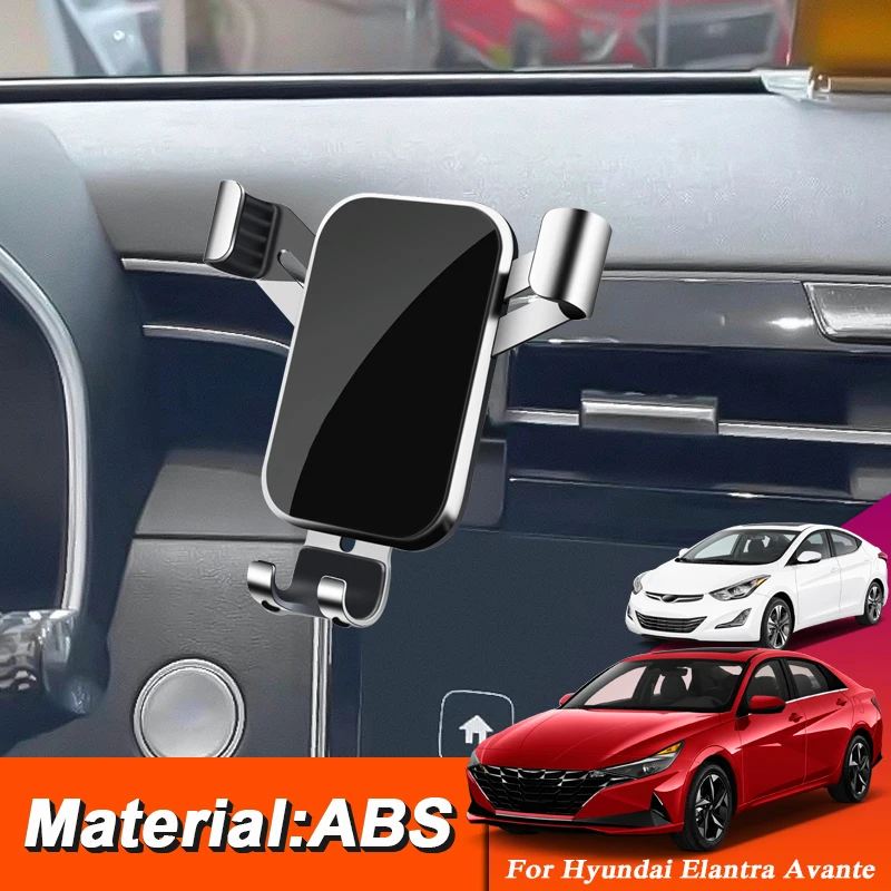 

Car Bracket Air Vent Clip Mount Mobile Cell Stand Smartphone GPS Holder Support For Hyundai Elantra Avante NX4 MD UD 2011-2023