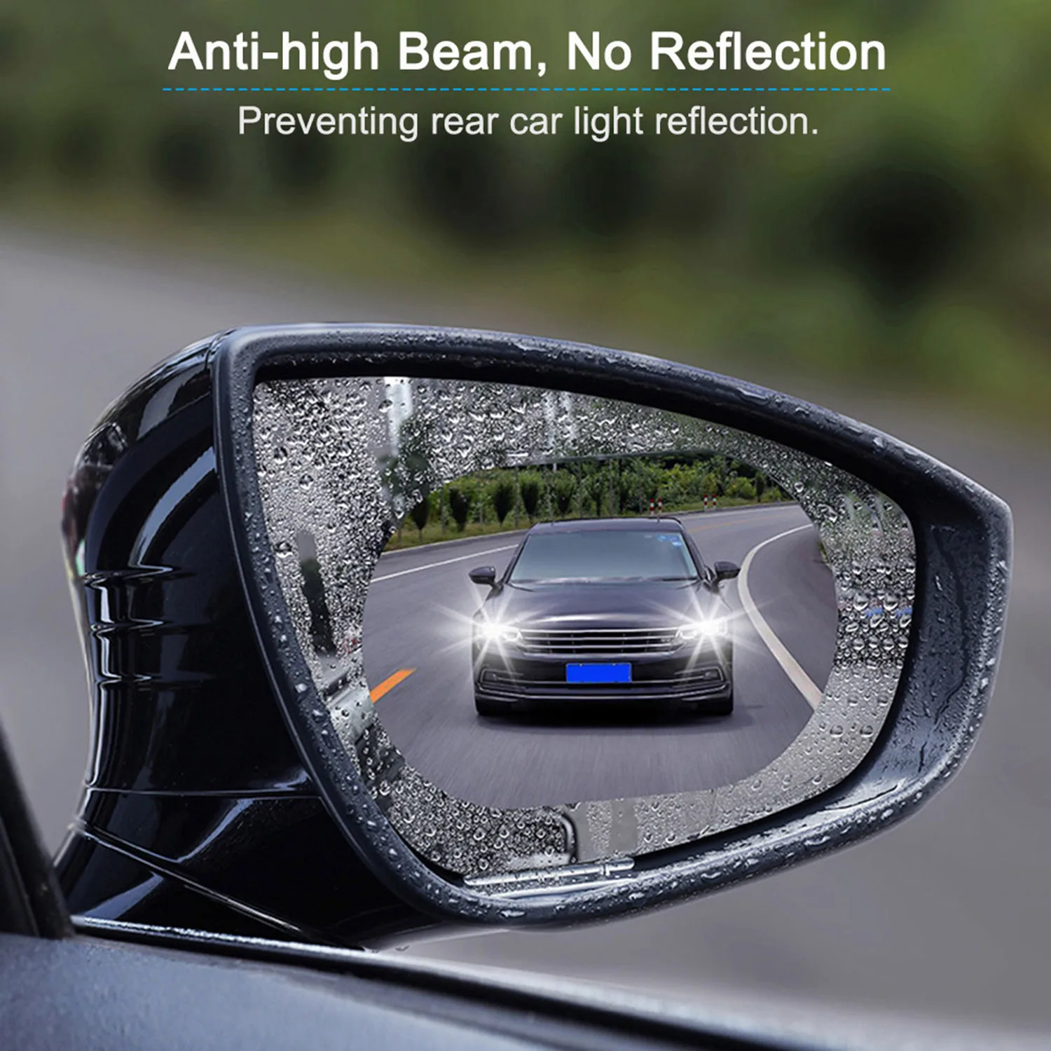

Rear View Mirror Film Side Window Protective Film HD Anti-Fog Anti-Scratch Rainproof Waterproof For Rear View And Side Window