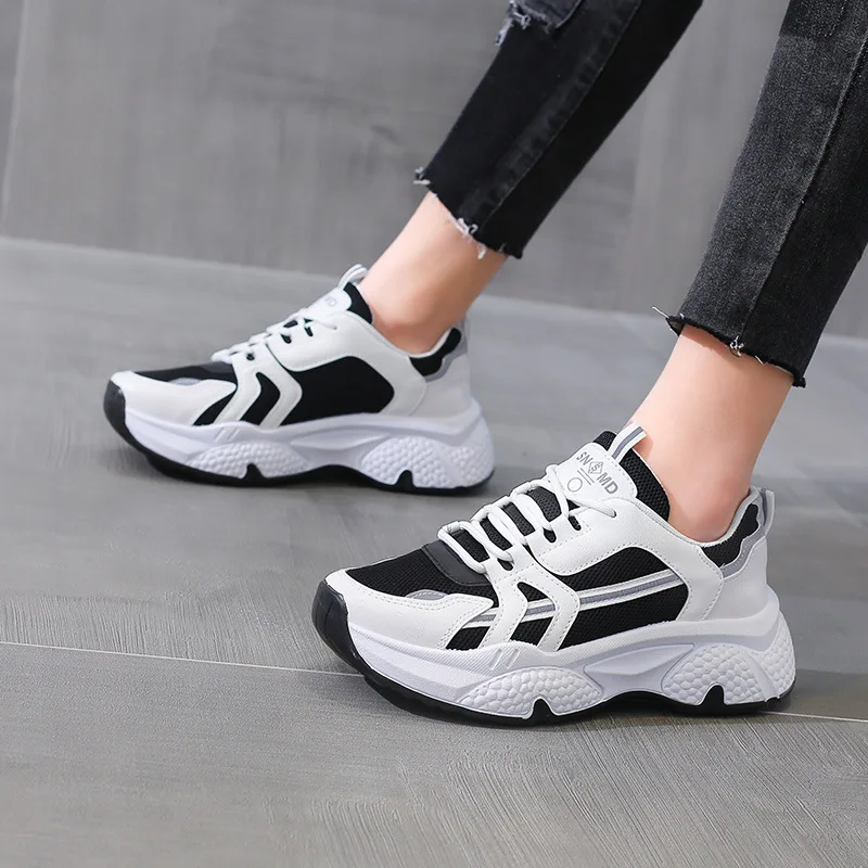 

Spring 2021 breathable student daddy shoes ins sneakers women running shoes platform shoes off white shoes platform sneakers