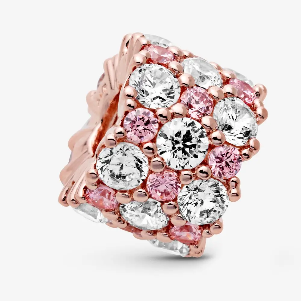 Новинка 2021 розовые и прозрачные блестящие шармы-бусины для мальчиков девочек