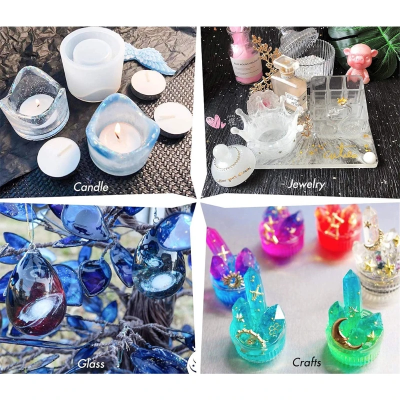 

24 Colors Crystal Epoxy Pigment UV Resin Dye Jewelry Colorant Art Crafts Decor B36D