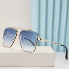 Солнцезащитные очки в металлической оправе 2020 для мужчин и женщин, модные квадратные очки с двойными лучевыми линзами в стиле ретро, для вождения
