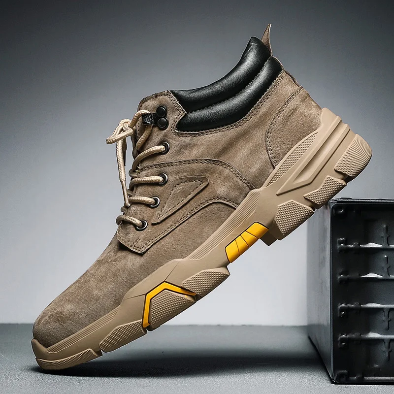Осенне зимняя уличная Мужская обувь с защитой от пирсинга зимние Бархатные