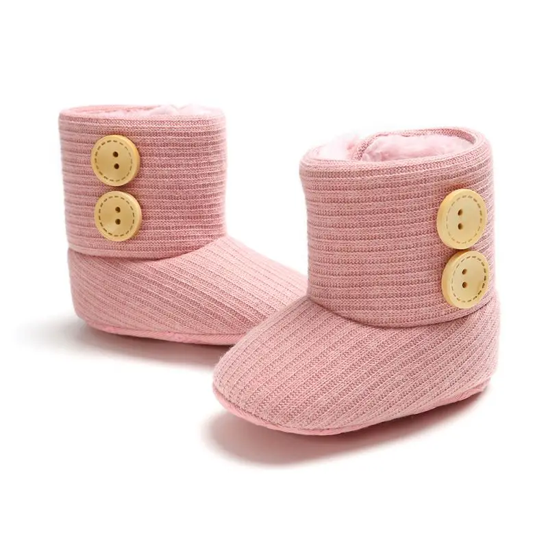 

0-18M Winter Warm Baby Girl Cotton Boots Casual Bowknot Shoes First Walkers Newborn Cute Non-slip Soft Sole Shoe Hot