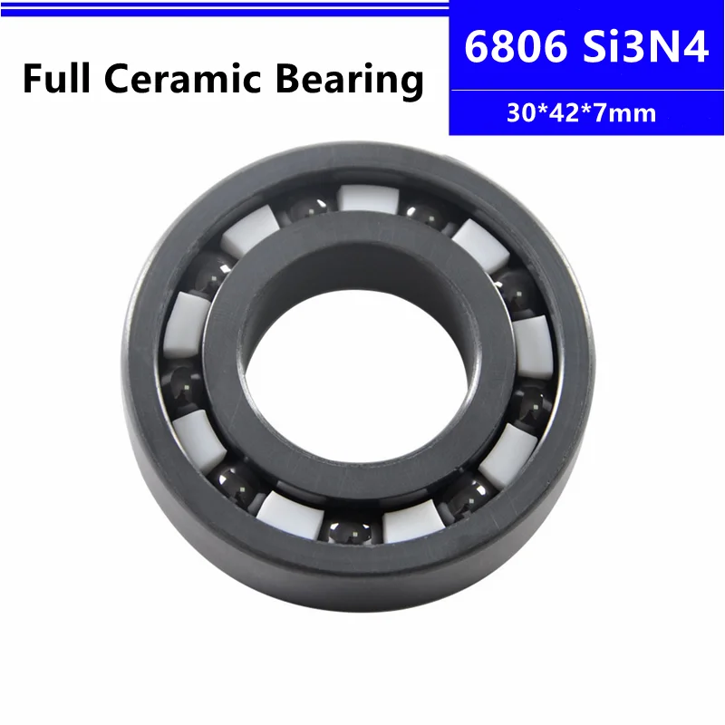 4pcs/10pcs Si3N4 6806 30*42*7mm silicon nitride full Ceramic deep groove ball bearing 30x42x7mm high speed abrasion resistant - купить по