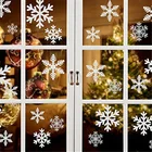 Рождественская Наклейка на окно в виде снежинок, 27 шт., Рождественская наклейка на стены для детской комнаты, Наклейки на стены, рождественские украшения для дома, новый год