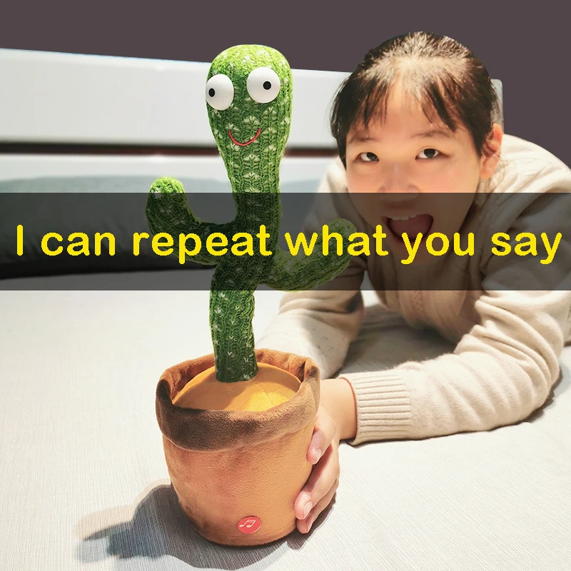 

2021 HOT Kawaii Talking Toy Dancing Cactus Record Repeat Talking Cactus Kid Toy Talking Stuffed Plush Toy Stuffed Plush Toy