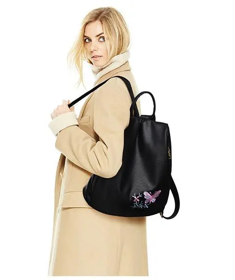 JIULIN Женская Бабочка Mochila сумка на плечо вышивка девушка Прямая поставка