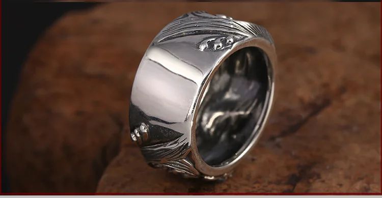 925 пробы серебро женское мужское широкое карп годовой излишек подарок на любовь