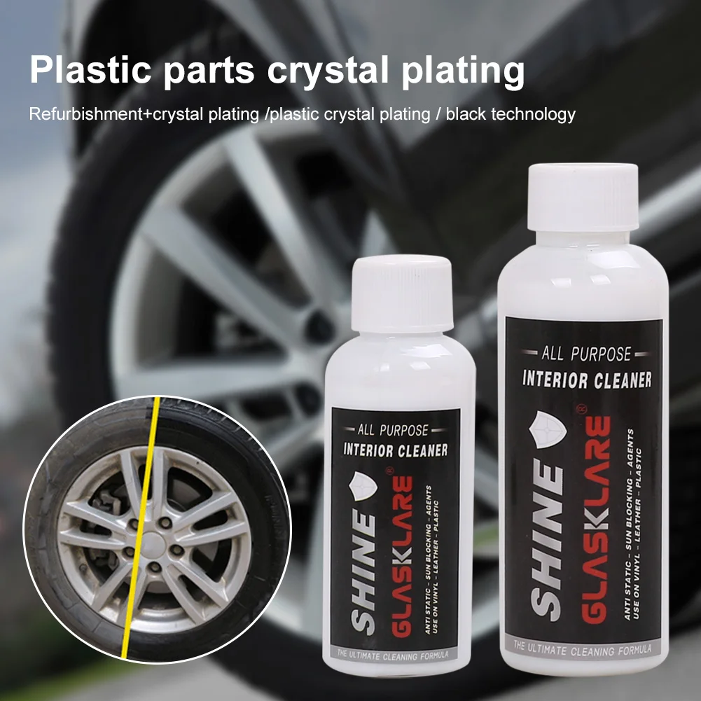

GLASKLARE 50/100ml Auto Car Plastic Parts Retreading Agent Car Interior Plastic Maintenance Coating Spray Plastic Parts Wax Wash