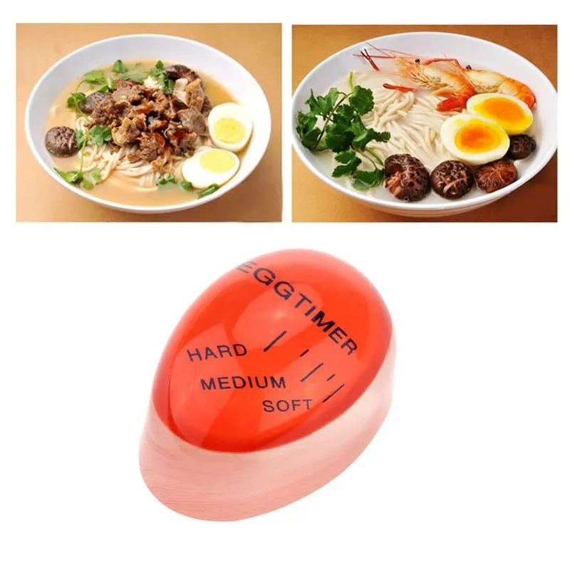 1pcs Timer Yummy Soft Hard Boiled Eggs Cooking Kitchen Eco-Friendly Resin Egg Red timer Perfect Color Changing | Дом и сад