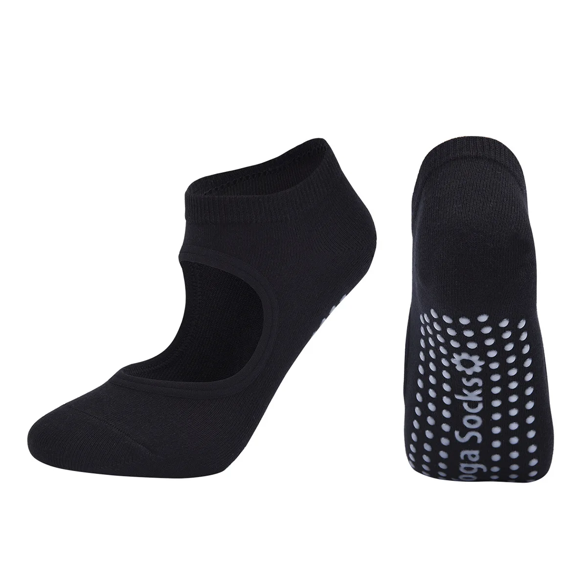

Women High Quality Pilates Socks Anti-Slip Breathable Backless Yoga Socks Ankle Ladies Ballet Dance Sports Socks For Fitness G