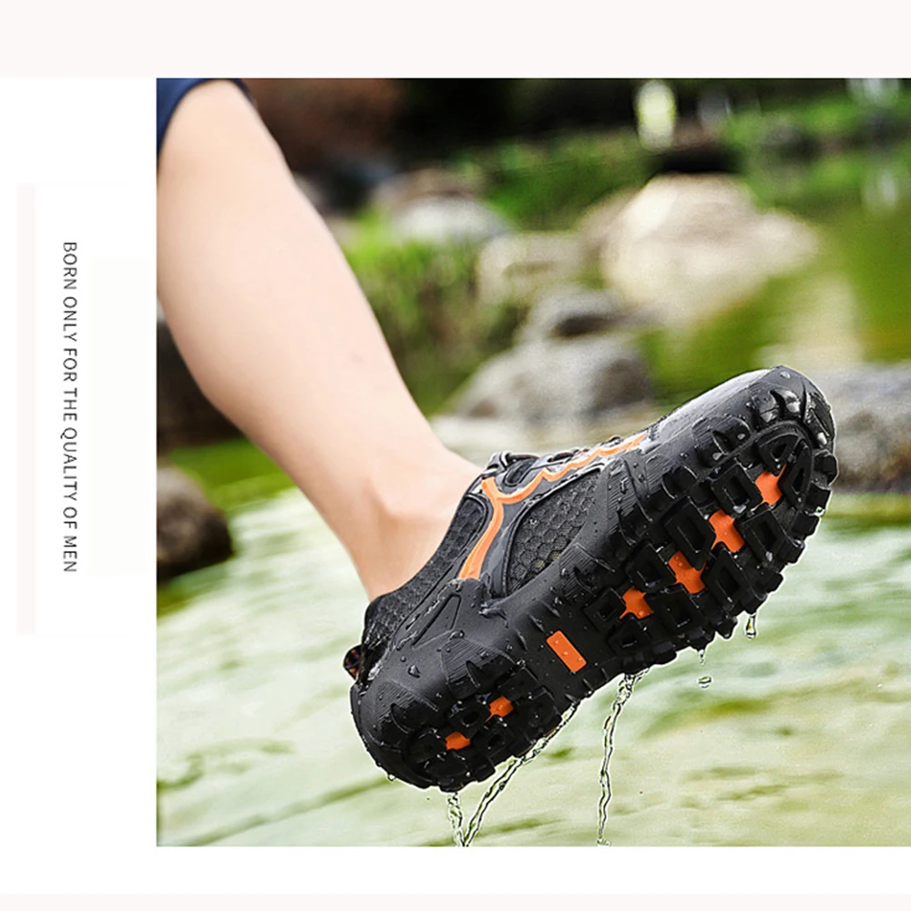 Мужские уличные водонепроницаемые туфли TaoBo Нескользящие быстросохнущие для