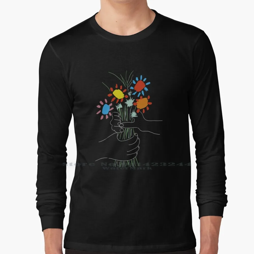 

Bouquet-Picasso Line Art Long Sleeve T Shirt Tee Abstract Art Minimal Art Minimalistic Lines Pablo Picasso Picasso Drawing