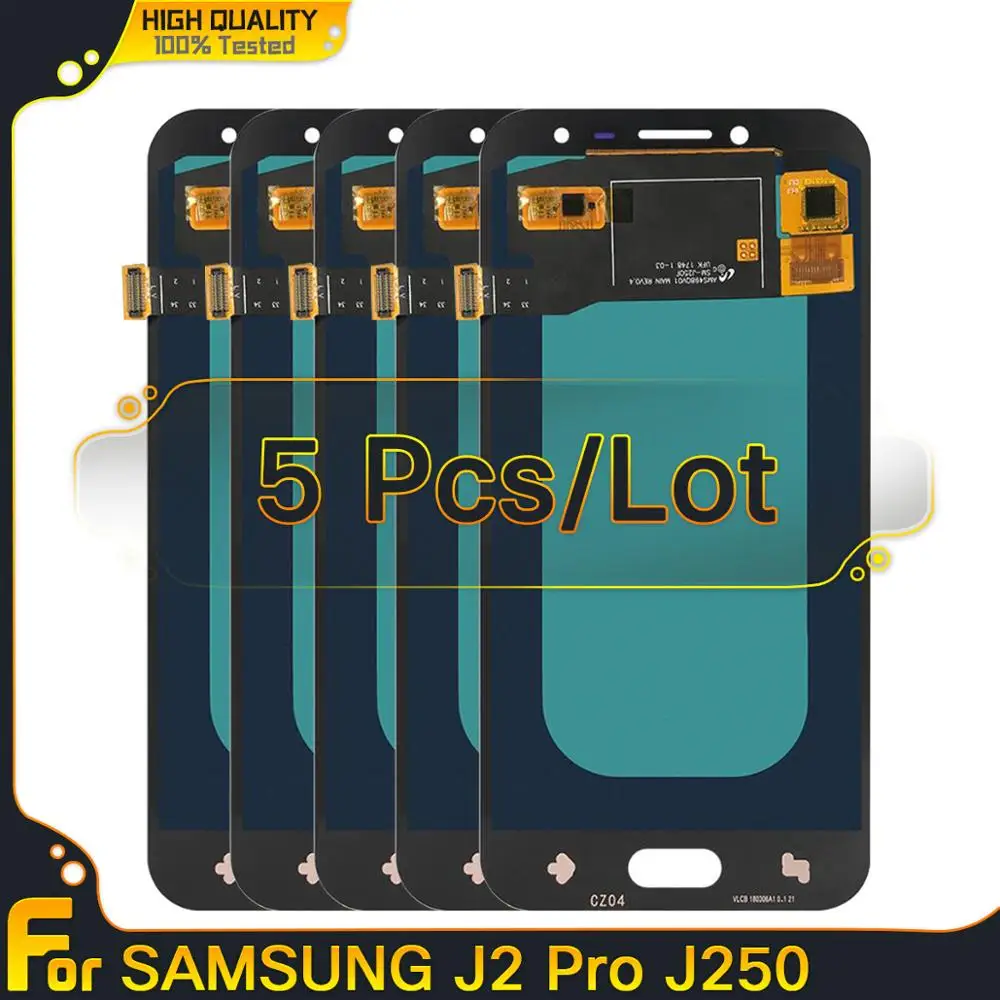 ЖК дисплей Super AMOLED для Samsung Galaxy J2 Pro 2018 J250 J250M J250F 5 шт. сенсорный дигитайзер запасные