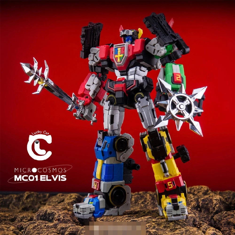 Микро Космос счастливая кошка трансформер MC-01 MC01 Elvis Voltron чудовище король GoLion