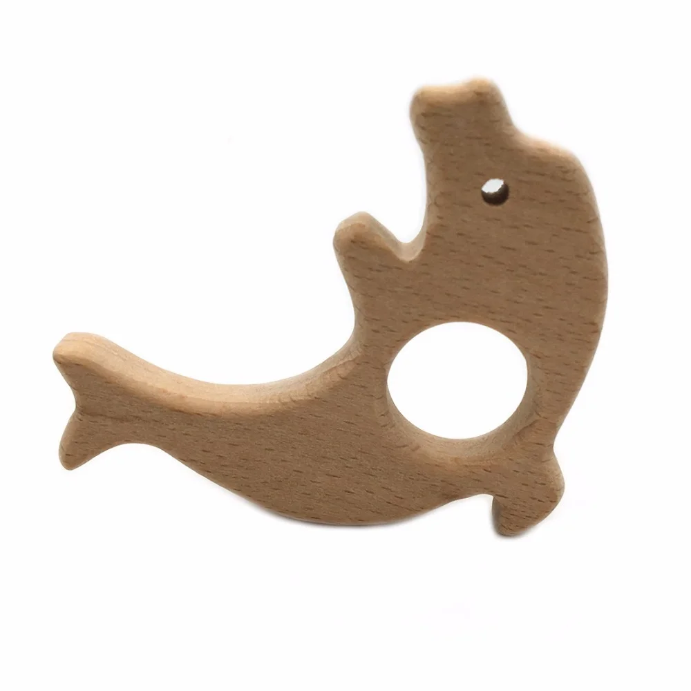 Mordedor de madera para beb&eacute;, cuentas de dentici&oacute;n de madera Natural, accesorios de juguetes, forma de seguridad, cuidado del beb&eacute;, 1 ud.-0