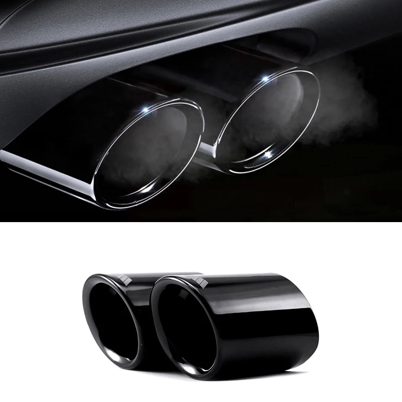 

Car Part For BMW 1 2 3 4 5 7 Series X1 3GT F20 F22 F30 F32 F34 F10 F48 G30 G11 Gloss Black Steel Exhaust Pipe Trims Accessories