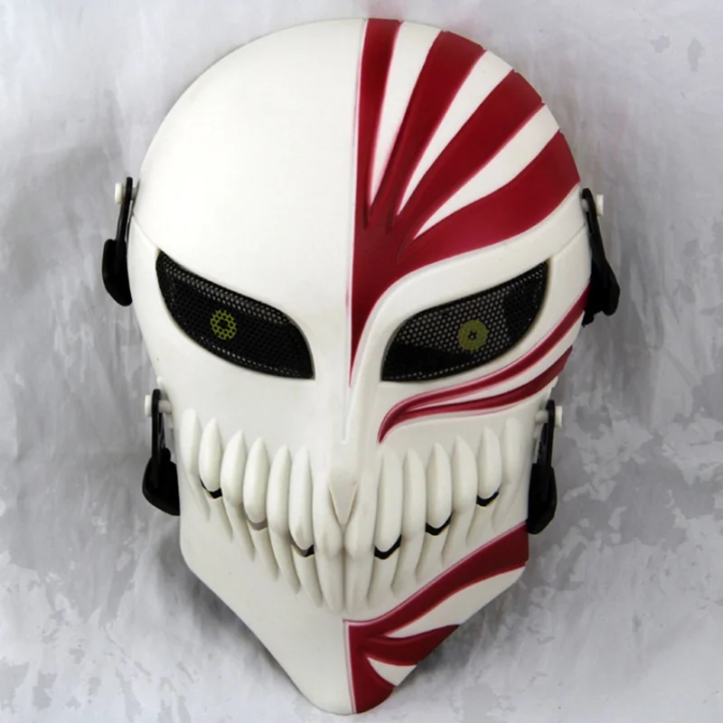 Death Ichigo Kurosaki Bleach Full Face Tactical Mask Skull Cosplay Halloween Wargame Military Army Airsoft Paintball Masks
