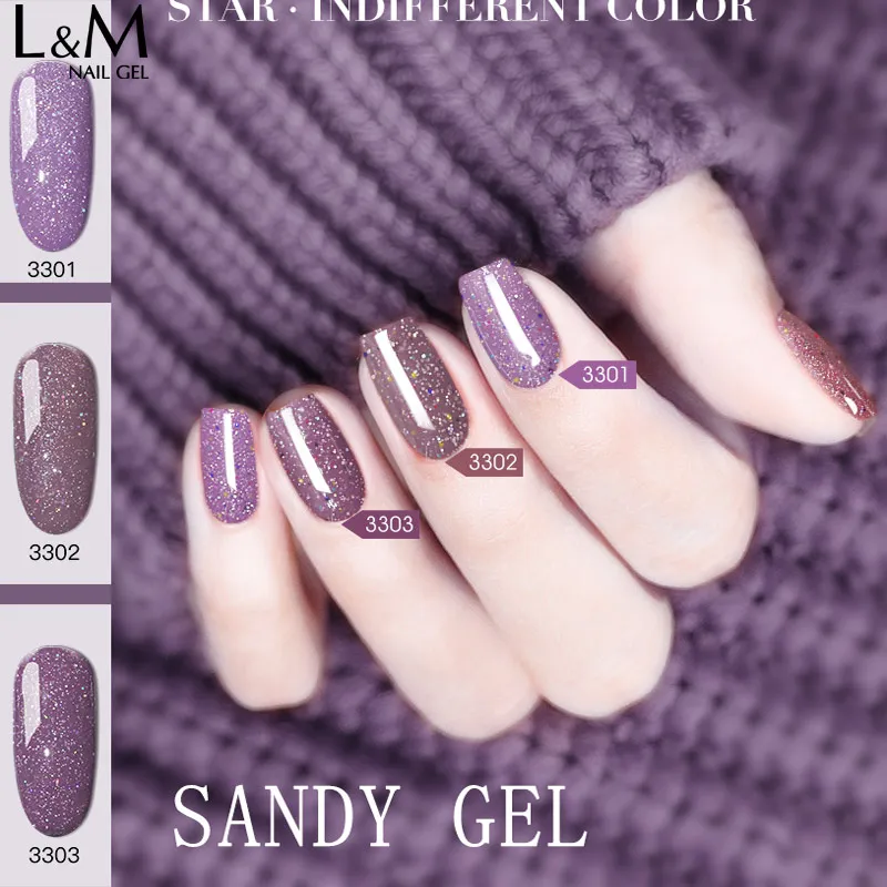 3 шт./лот голографический Блестящий песочный гель УФ светодиодный для ногтей