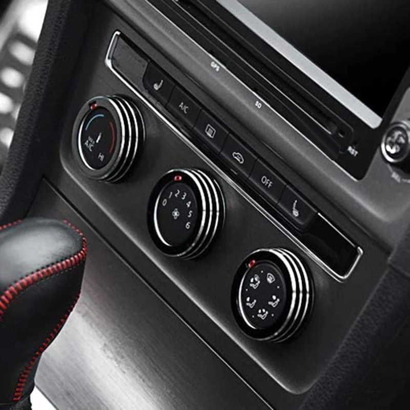 Car Aluminum Alloy Audio Air Conditioner Knob Switch Button Cover Decoration for Golf 7 MK7 2016-2019 | Автомобили и мотоциклы