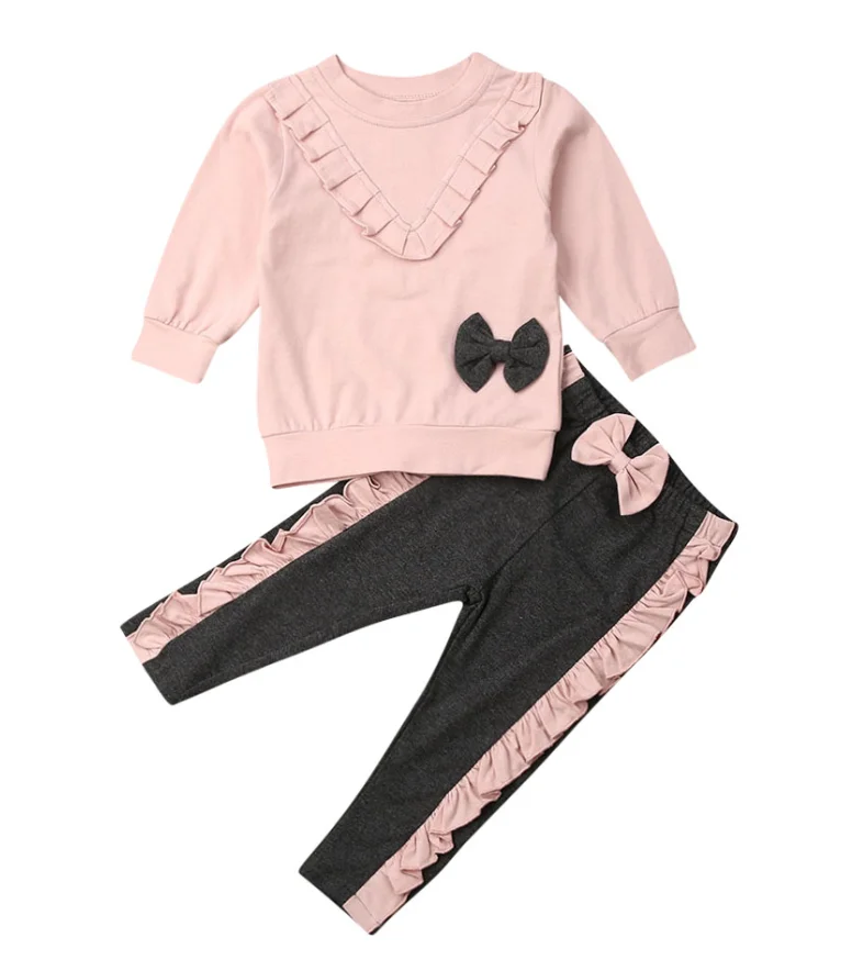 

Осенне-весенний комплект одежды PUDCOCO для маленьких девочек, рубашка + длинные штаны, штаны, оптовая продажа, 2020