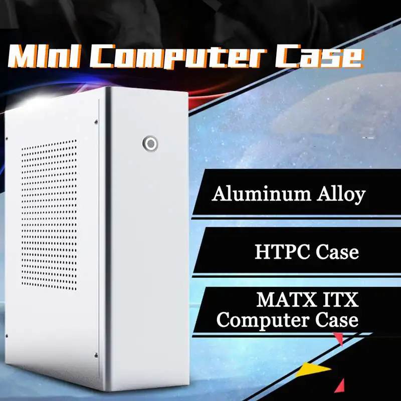 M1 Mini MATX ITX чехол для ПК HTPC USB 3 0 1U гибкий источник питания сверхтонкий алюминиевый