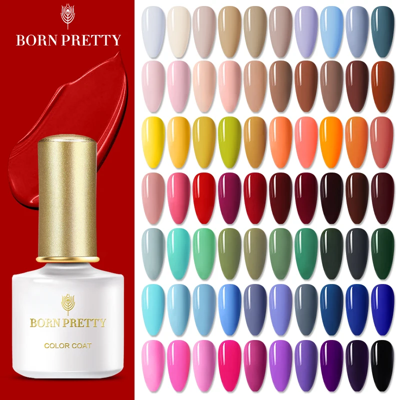 BORN PRETTY 6 мл Гель лак для ногтей красный синий телесный фиолетовый цветной УФ