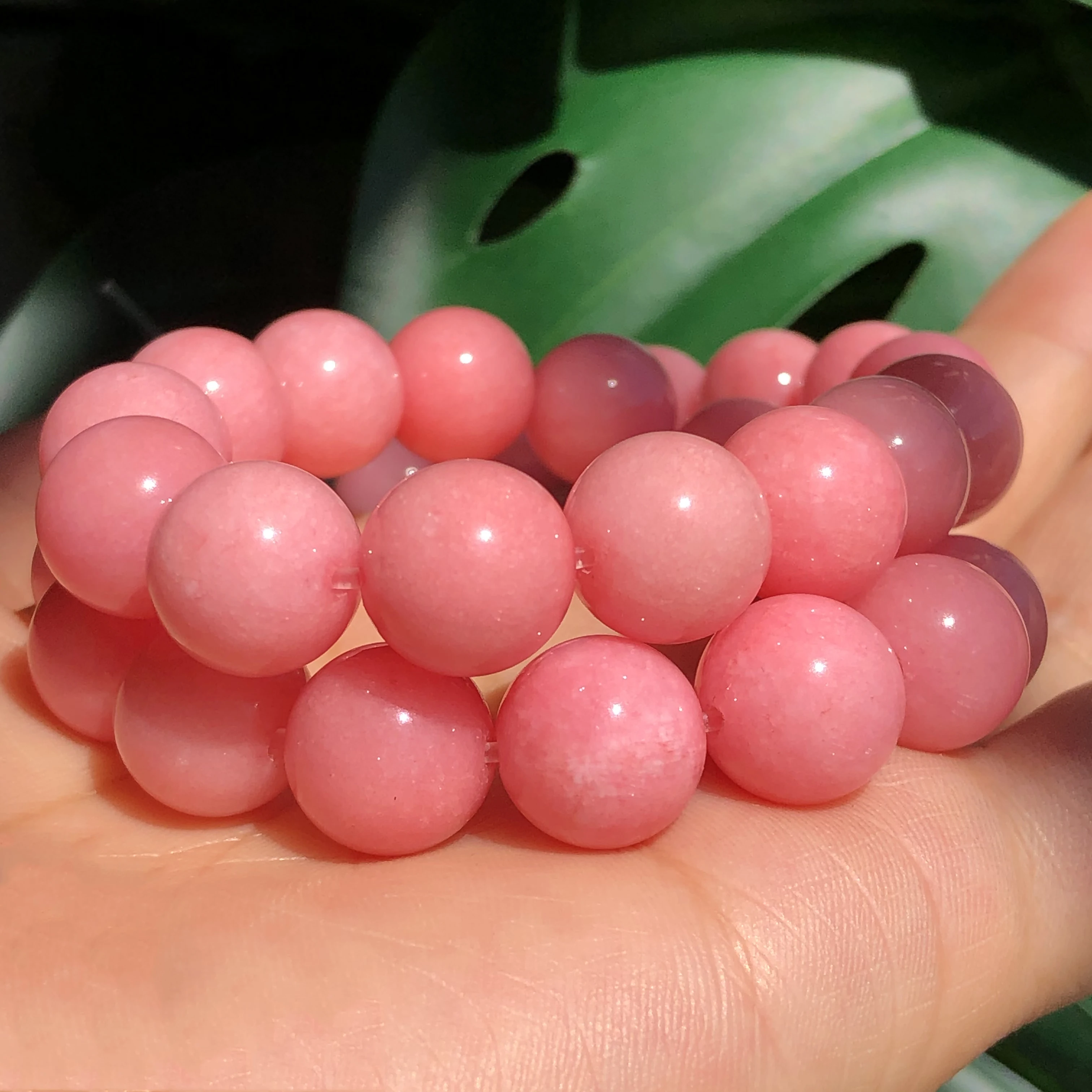 

Natural Stone Pink Red Jades Chalcedony Loose Spacer Beads For DIY Jewelry Making Bracelet Necklace 4/6/8/10/12mm wholesale