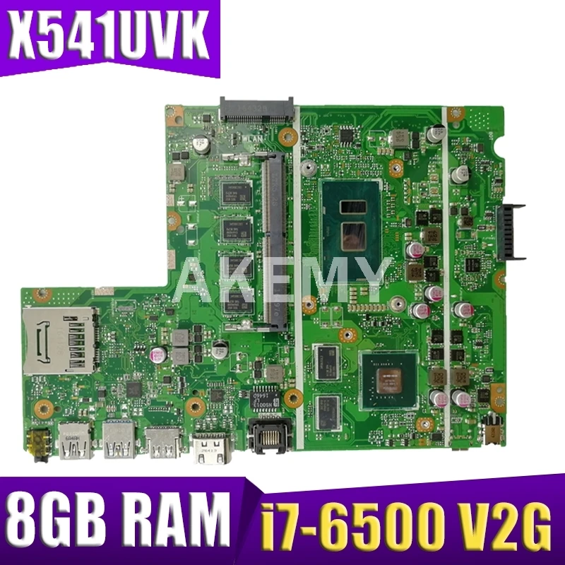 

Akemy X541UVK материнская плата i7-6500U процессор 8 Гб RAM V2G для Asus X541UVK X541UJ X541UV F541U R541U материнская плата для ноутбука