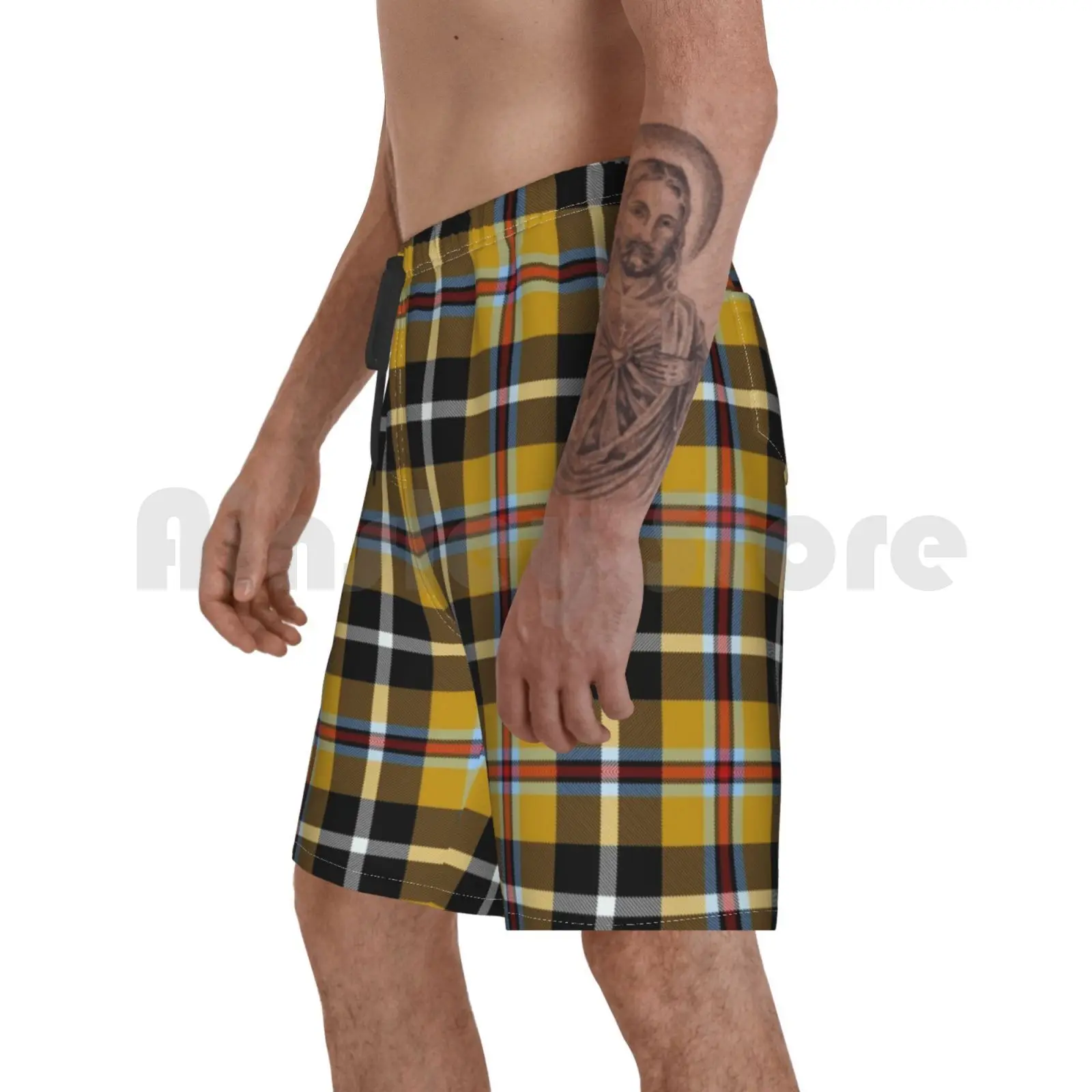 

Beach Shorts Cornish National Tartan Tartan Abstract Pop Art Pattern Fashion Streetwear