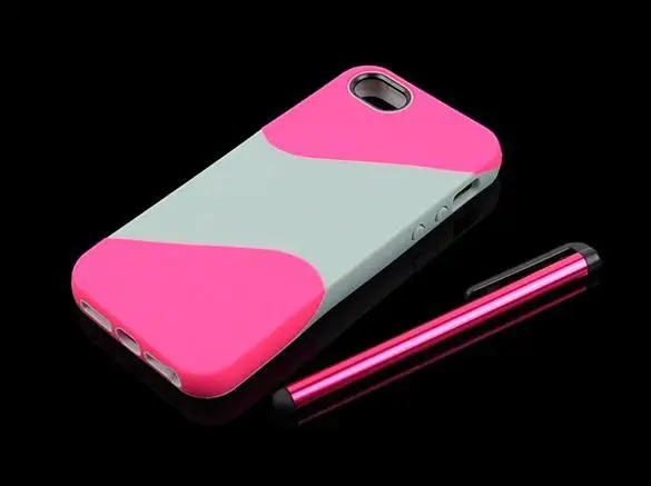 Новинка розовый серый чехол для телефона кожный аксессуары Apple iPhone 5 + защита