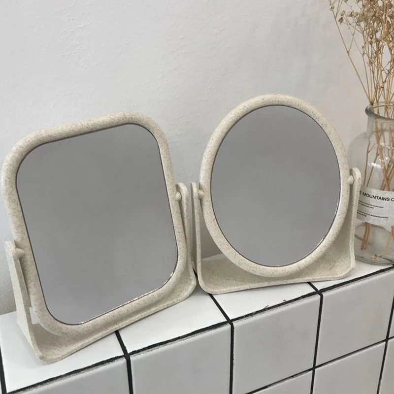 

Makeup MIrror Simple Spin Assembly Mirror Portable Double Sided Makeup Vanity Mirror Single Princess Mirror Cosmetic Mirror