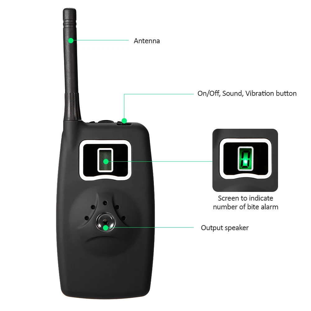 Водонепроницаемый беспроводной светодиодный сигнализатор поклевки для рыбалки