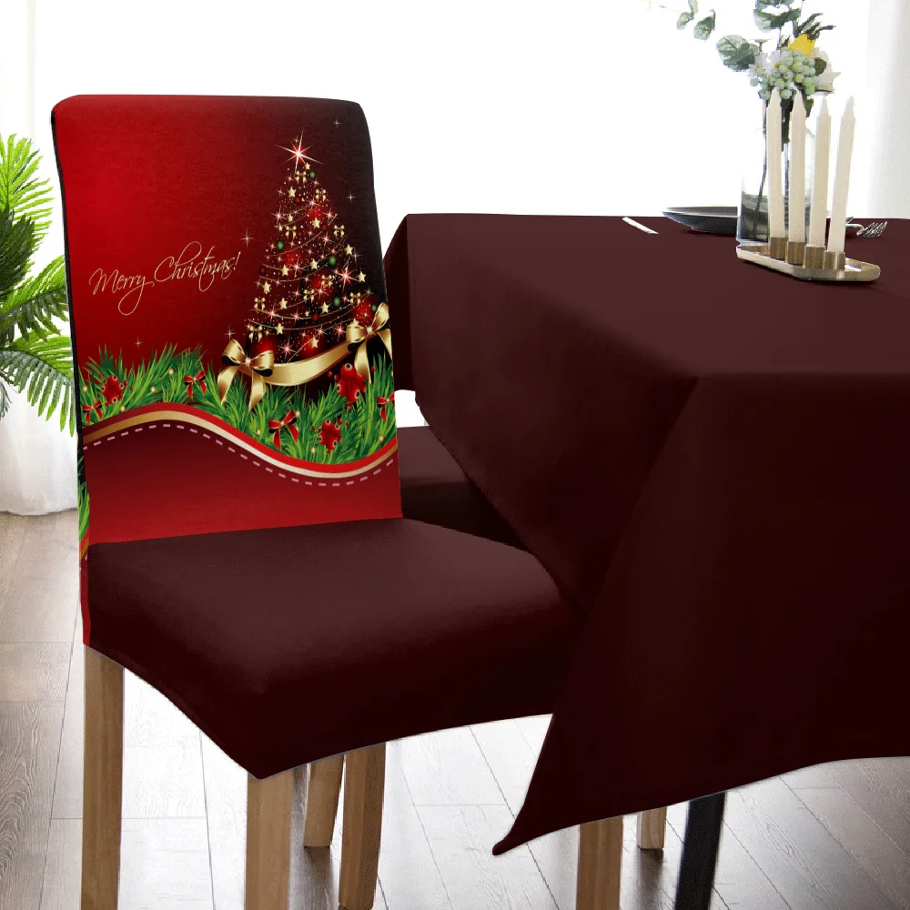 Merry Christmas Tree Waterproof Tablecloth Rectangular Wedding Table Decor Dinning Cover | Дом и сад