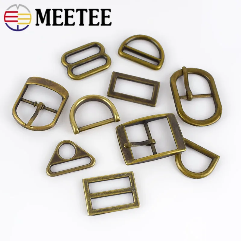Meetee 6 шт. 25 мм Латунное металлическое о-образное кольцо квадратная пряжка для лямки бюстгальтера сумка для багажа обувь фурнитура DIY Кнопка Декор аксессуар